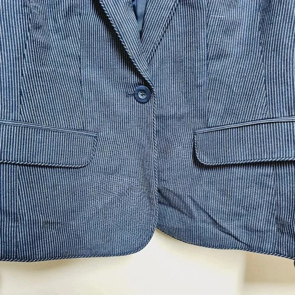 Lane Bryant NWT 16 navy striped career blazer - Picture 7 of 11